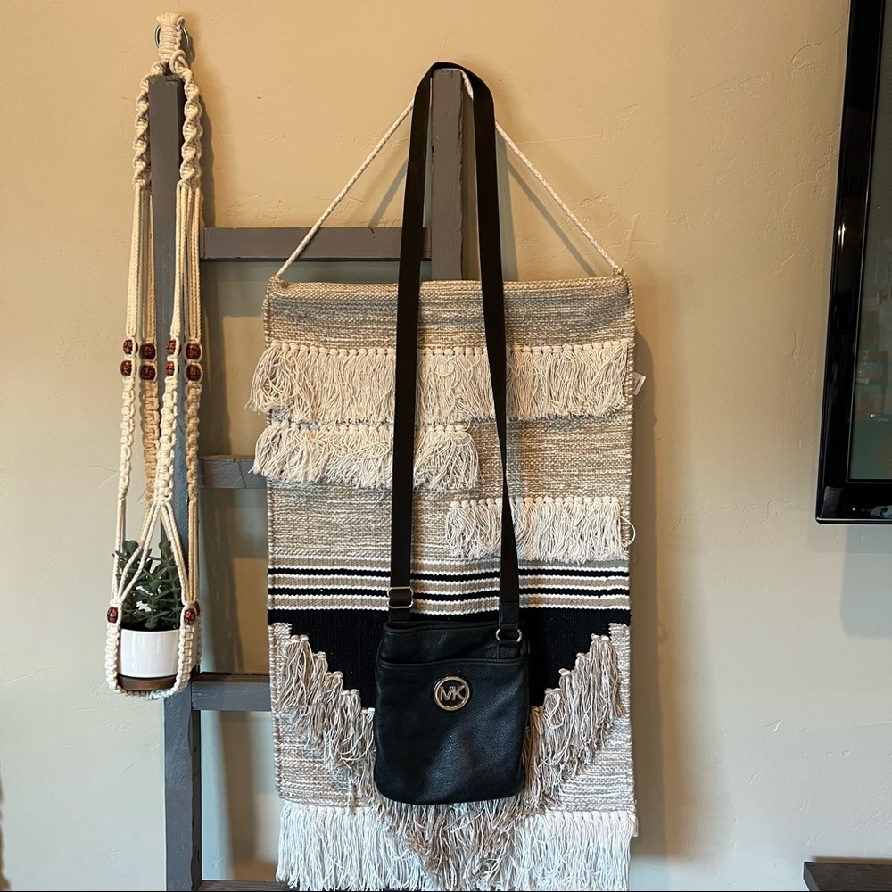Michael Kors black leather crossbody